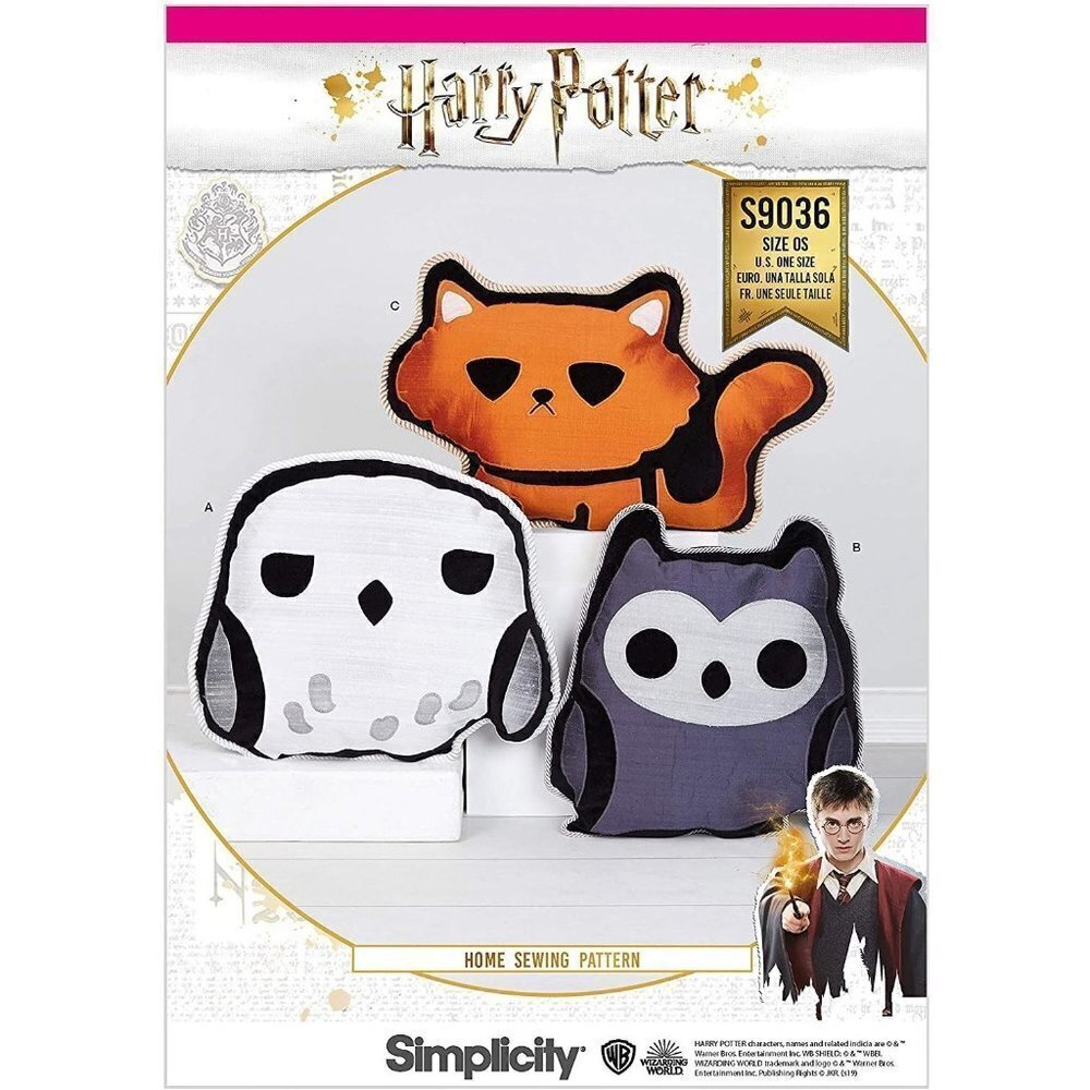Simplicity Sewing Pattern 9036 Harry‎ Potter Character Pillows UNCUT